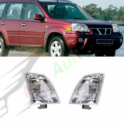 Par de luces indicadoras delanteras de giro de esquina para Nissan X-Trail T30 2001-06 SIN bombilla- Foto 1 de 4