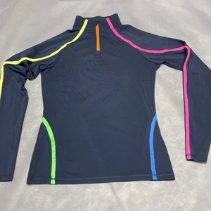 G/Fore Color Block Sun Shield Quarter Zip Top Gr. S schwarz Damen Golf Pickleball - Bild 1 von 15