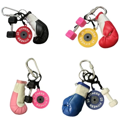 3D Mini Boxhandschuhe Schlüsselanhänger mit Karabiner und Schloss Dekor - Bild 1 von 4