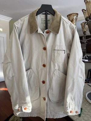 Vintage LL Bean Canvas Field Coat Flannel Lined Women’s Medium Chore Jacket - Image 1 of 4