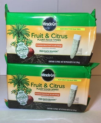 Miracle-Gro Fruit & Citrus Plant Food Spikes, 12 Spikes per Pack (2-Packs) - Image 1 of 4