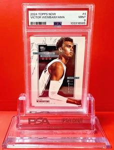 Victor Wembanyama PSA 9! Topps Now #4 2024-25 (estadísticas 5x5) - Imagen 1 de 2