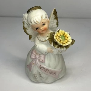 Lefton Engel 3332 November Geburtstag gelb Mama einzelne Blume GC - Bild 1 von 14