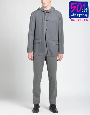 Chaqueta Blazer Emporio Armani Lana y Lino PVP€765 EU46 US36 S Gris Con Capucha Foto 1 de 4