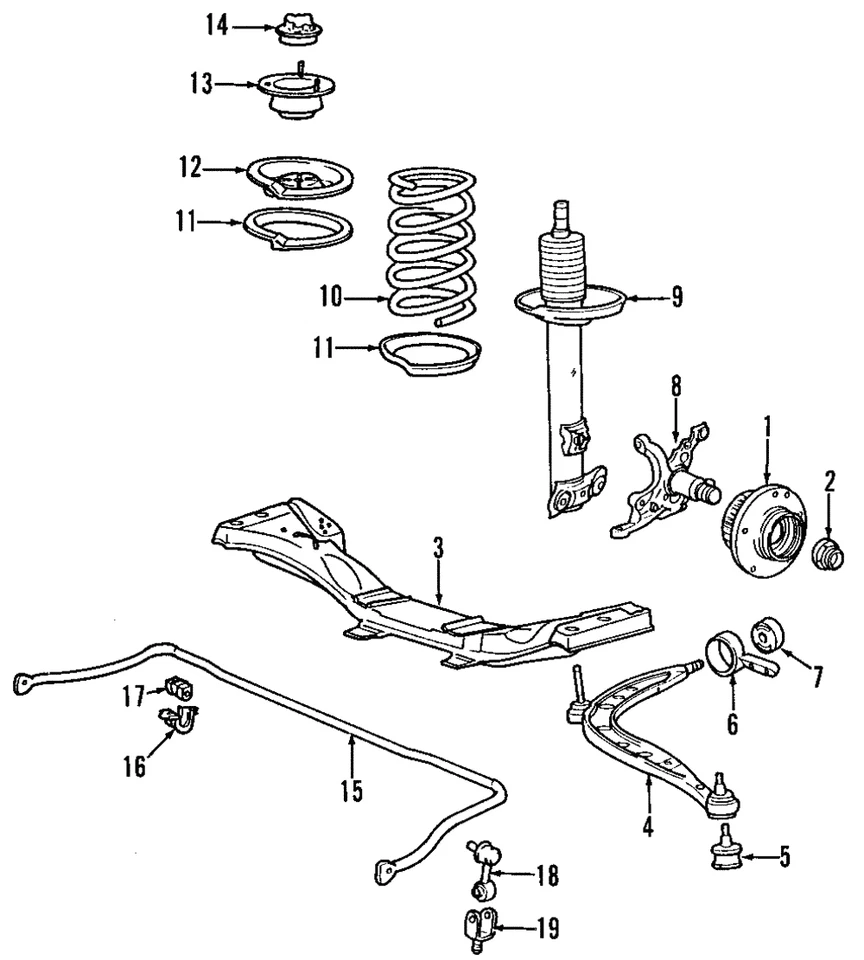 BMW M3 2002-2006 genuino - puntal de suspensión 31-31-2-282-266 Foto 1 de 1