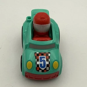 Coche de repuesto Fisher Price Little People Launch 'n Loop Raceway Racer #5 Aqua - Imagen 1 de 7