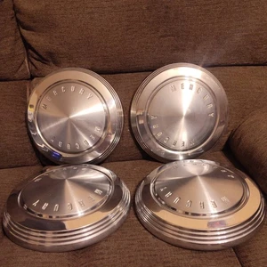 Set of 4 Hubcaps 1960 1966 MERCURY COMET CYCLONE DOG DISH CENTER CAP VINTAGE - Bild 1 von 10