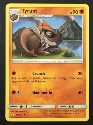 Pokemon TCG Tyrunt 68/131 SM Forbidden Light Regular Uncommon LP - Image 1 of 4