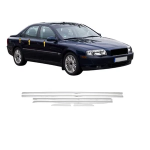 Cubierta cromada para marco de ventana para Volvo S80 1996-2006 6 piezas acero inoxidable - Imagen 1 de 1