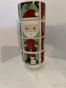 WEIHNACHTEN STAPELBAR PUZZLE TASSEN 4ER SET MAULBEERE ZUHAUSE SAMMLUNG MISCHBAR  - Bild 1 von 7
