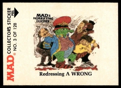 1983 MAD Magazine Collectors Sticker Fleer Redressing A WRONG VTG #3 - Image 1 of 2