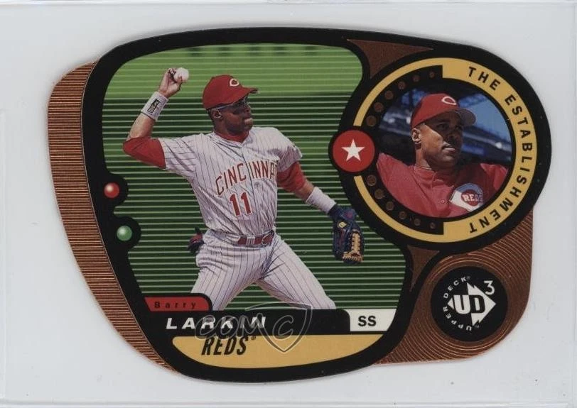 1998 Upper Deck UD3 The Establishment Die-Cut /1000 Barry Larkin #157 HOF - Image 1 of 2