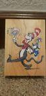 Vintage Dr. Suess CAT IN THE HAT WALKING 998J01 Rubber Stamp 3&quot; x 4&quot;  PreOwned