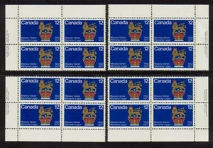 1977 Canada SC# 735 - Canadian Governors - Set of 4 Plate Blocks M-NH Lot# 2187s - Picture 1 of 1