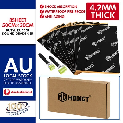 16PCS Butyl Sound Deadener Easy Install sound insulation Damping 50cm * 30cm - image 1 of 4