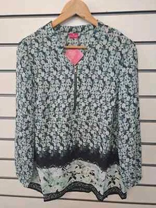 TOGETHER LADIES ZIP FRONT CHIFFON BLOUSE SIZE 10 (ref 701) - Picture 1 of 2