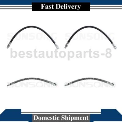 Front Rear Brake Hose Brake Line Fits 2012 2013 2014 2015 Mercedes-Benz C250 - Image 1 of 4