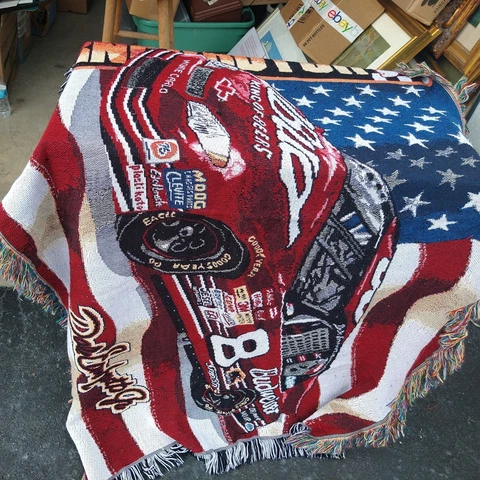 Dale Earnhardt NASCAR lap blanket NEW OLD STOCK 40 X 54 Cover