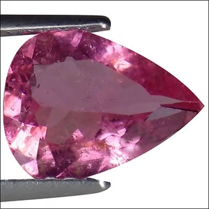 0,94 ct natürlicher Turmalin Edelstein tiefrosa Farbe Birnenschliff - Bild 1 von 6