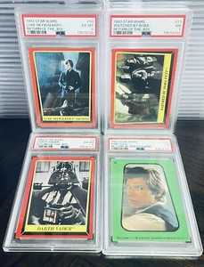 1983 Star Wars Return of the Jedi Darth Vader Luke Boba Fett Han Solo PSA Lot 4