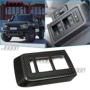 Dry Carbon Central Window Lift Button Decor Trim For Ford Bronco 2021-24 Raptor - Foto 1 di 10
