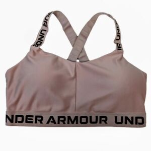 Under Armour Crossback Sports Bra Women's Size XL Extra Large Pink Logo Athletic