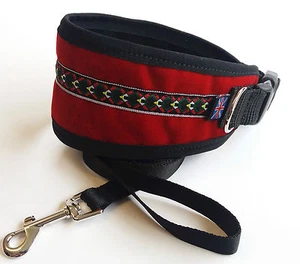 GREYHOUNDs / LURCHER DOG COLLAR FLEECE LINED ADJUST 13" - 17" =)>> - Picture 1 of 1