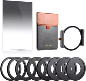 K&F Concept Soft GND8 + Metal Filter Holder + 8 * Adapter Ring Square Filter Kit - Picture 1 of 9