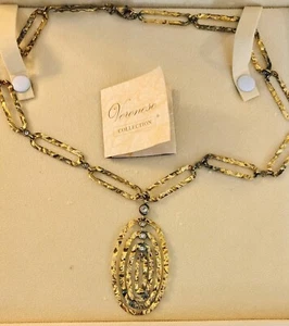 Veronese 18K Over STERLING SILVER w Abalone Coloring & CZ Accents New Old Stock - Picture 1 of 16