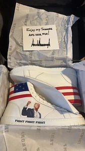 Präsident Donald Trump FIGHT FIGHT FIGHT hoch Größe 12 brandneu Schuhe 650/5000 - Bild 1 von 5