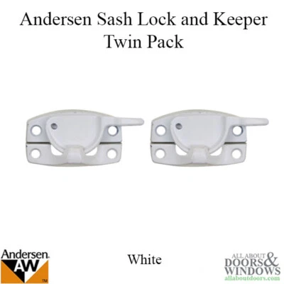 Andersen Window Sash Lock For Double Hung Windows 2 Pack Sash Lock and Keeper - Image 1 of 3