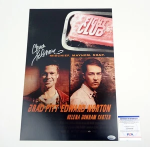 Chuck Palahniuk Author Signed Autograph Fight Club Movie Poster PSA/DNA COA A - Picture 1 of 1