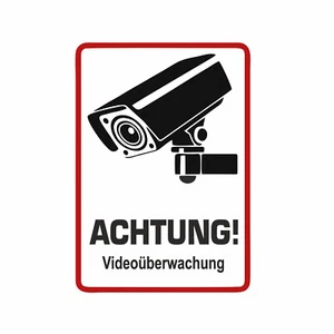 Adesivi Telecamera Videosorveglianza Video Sorvegliata Sticker Set da 1, 3, 5 - Foto 1 di 8