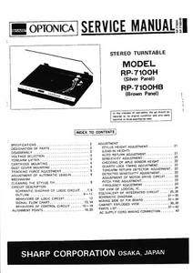 Servizio Manuale di Istruzioni per Sharp RP-7100 - Foto 1 di 1