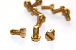 M4x8 Vite testa formaggio a slot - ottone - 10 pezzi - Foto 1 di 2