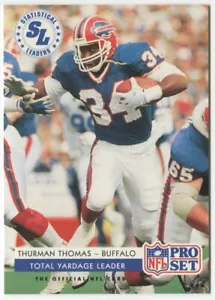 1992 Pro Set #11 Thurman Thomas Buffalo Bills - Statistical Leader - Picture 1 of 2