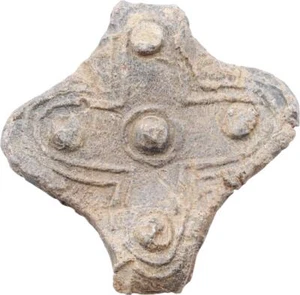 INSIGNIA DE PEREGRINO CRISTIANO EUROPEO, SIGLOS XIV-XV D.C. - Imagen 1 de 3