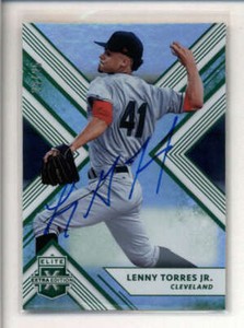 LENNY TORRES JR 2018 ELITE EXTRA EDITION GREEN ROOKIE AUTOGRAPH AUTO #/25 AN1458