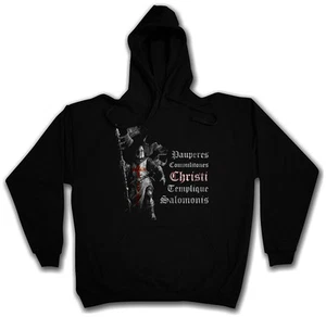 TEMPLAR I HOODIE Cross Knight Ritter Ordo Orden Crusade Crusader - Foto 1 di 1