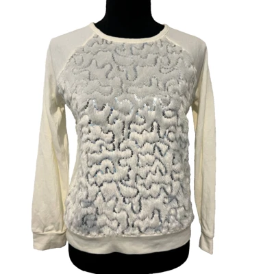 Top para niña JORDACHE manga larga imitación piel brillante color colmillo talla XL (14-16) Foto 1 de 4