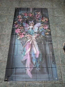 Front Door Decor 70"Lx35"Wide Long Fairy Door Decor Polyester For Hanging Art - Picture 1 of 3