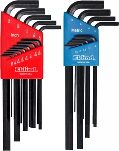 10222 Hex L-Key Allen Wrench Combo- Long Inch / MM (2 Sets 22Pc) - Picture 1 of 12