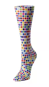 Multi-Colored Polka Dots 8-15 mmHg Graduated Compression Sock - Picture 1 of 1