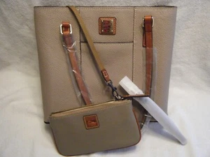 😉 NEW DOONEY & BOURKE LEXINGTON PUTTY PEBBLED LEATHER BAG PURSE & POUCH NTD 3PT - Picture 1 of 7