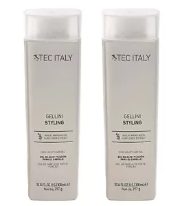 2 Bottles of Tec Italy Gellini High Hold Styling Hair Gel 10.1 oz - Picture 1 of 3