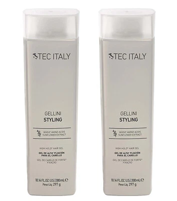 2 Bottles of Tec Italy Gellini High Hold Styling Hair Gel 10.1 oz - Image 1 of 3