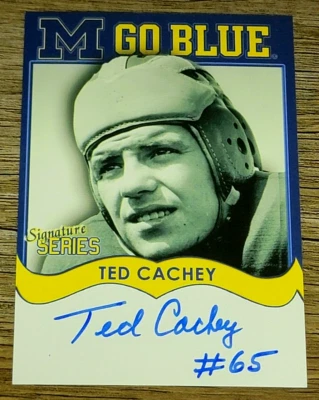 TK Legacy Michigan Wolverines MGB63 Ted Cachey Autograph - Image 1 of 2