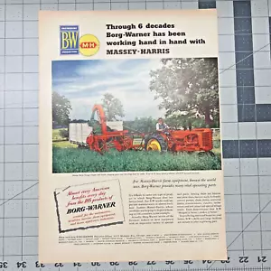 Borg Warner Massey Harris Traktor Landwirtschaft Vintage 10""x14"" Druckanzeige (A) - Bild 1 von 1
