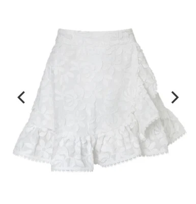 Falda Bordada Floral Waimari Illusion Talla M Hecha a Mano Nueva $255 Foto 1 de 4