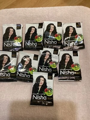 Nisha Henna Hair Color Dye No Ammonia Herbal Care Black Color Lot Of 9 - Image 1 of 4